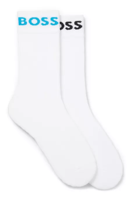 Two-pack of regular-length socks in stretch fabric