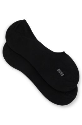 Two-pack of invisible socks in a cotton blend, Black