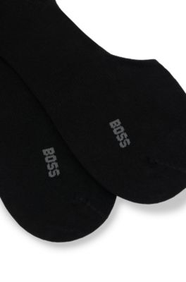 Two-pack of invisible socks in a cotton blend, Black