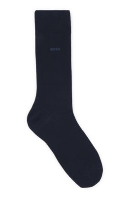 Stretch-cotton socks in a regular length, Dark Blue