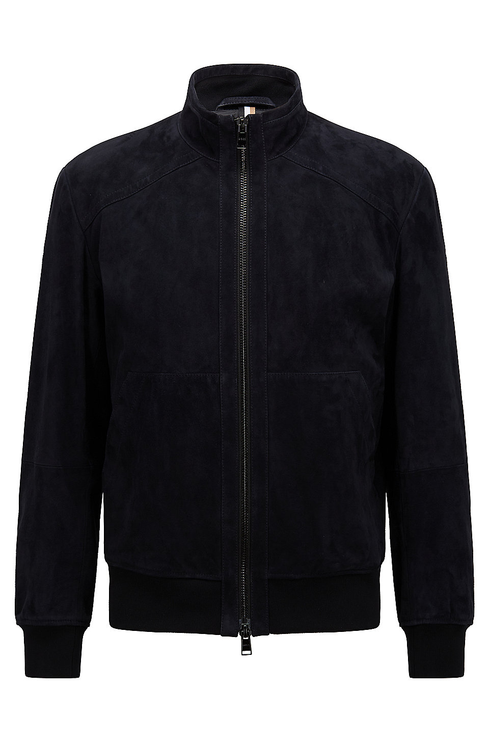 BOSS - Suede bomber jacket in a slim fit