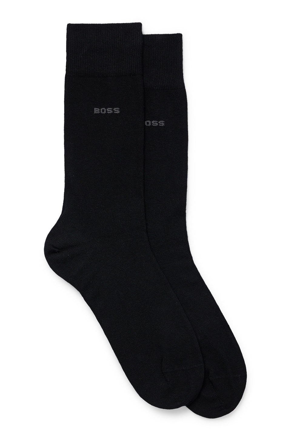 BOSS - Two-pack of regular-length socks in stretch fabric