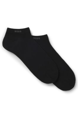 HUGO BOSS TWO-PACK OF ANKLE-LENGTH SOCKS IN STRETCH FABRIC