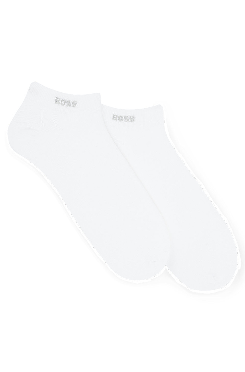 BOSS - Two-pack of ankle-length socks in stretch fabric