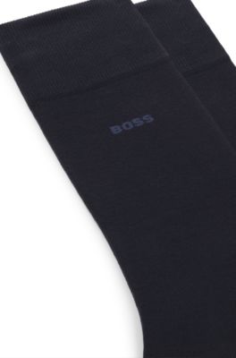 Two-pack of socks in an Egyptian-cotton blend, Dark Blue
