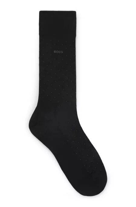 Regular-length socks in a mercerised-cotton blend