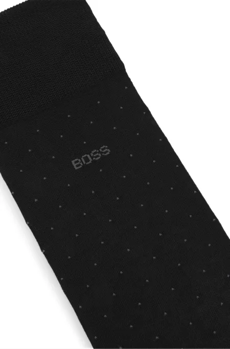 Regular-length socks in a mercerised-cotton blend