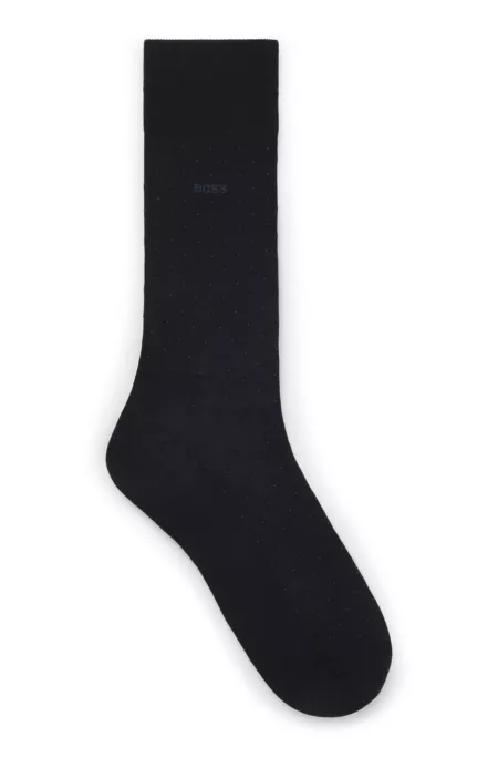 Regular-length socks in a mercerised-cotton blend