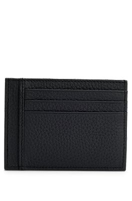 Grained leather logo zip wallet, HUGO, Mens Wallets & Card Holders
