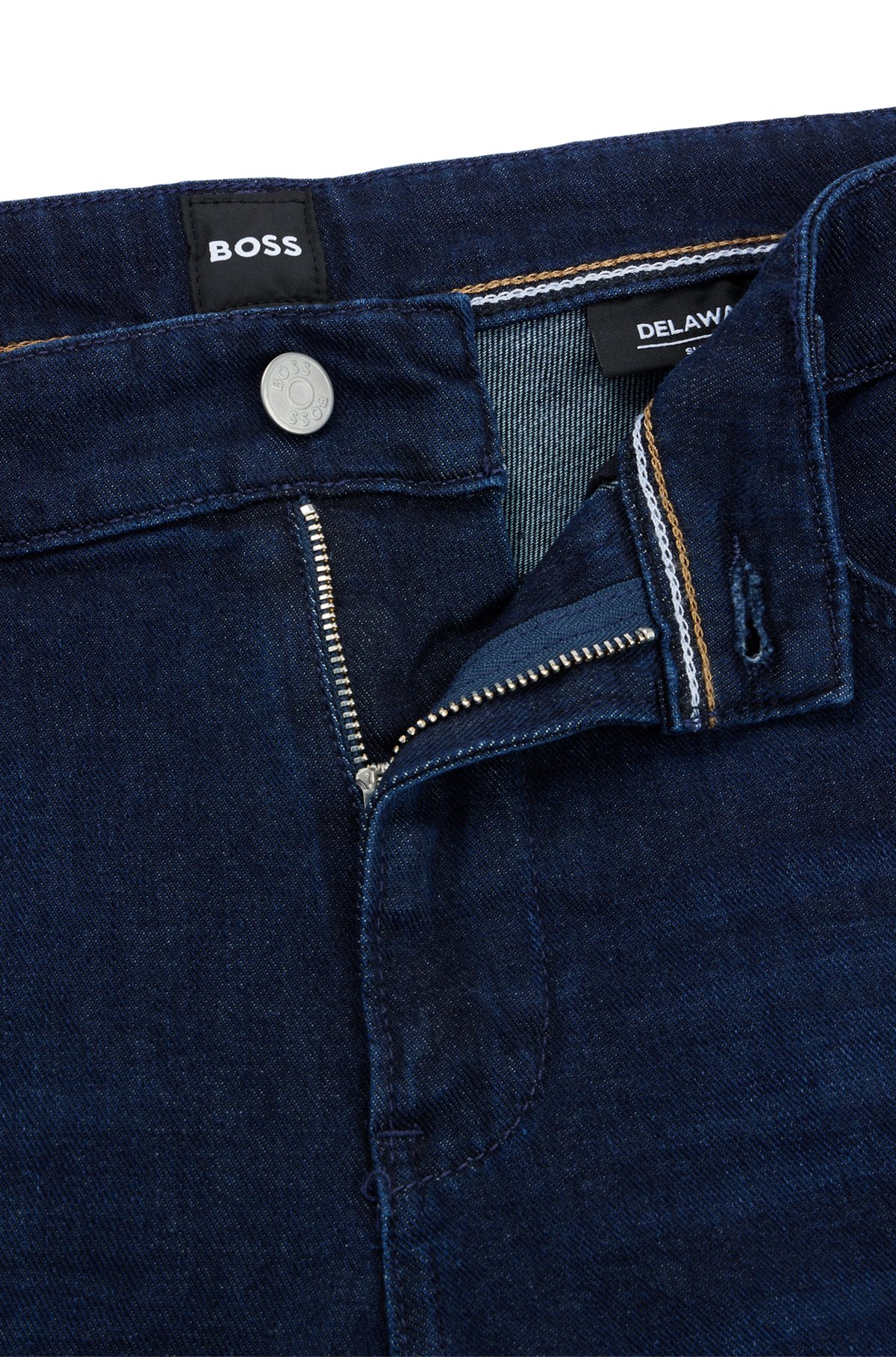 Regan Stoop Allergisk BOSS - Slim-fit jeans in blue Italian super-soft denim