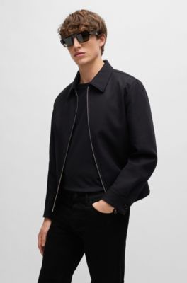 Regular-fit jeans in black-black Italian denim, Black