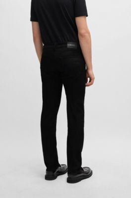 Regular-fit jeans in black-black Italian denim, Black