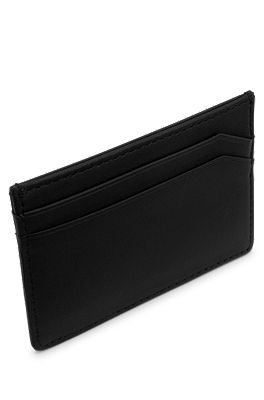 BOSS - Monogram-print wallet in Italian coated fabric and leather