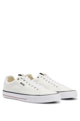 Off-White Kids Vulcanized Leather-trimmed Canvas Sneakers - Boys - White Shoes - It 32
