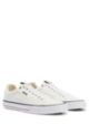 Cotton-canvas trainers with signature-stripe trim, White