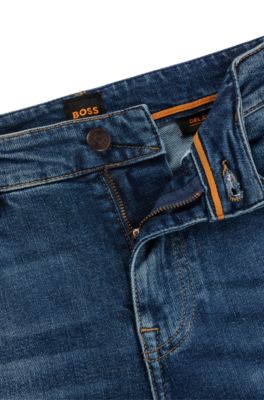 Vaqueros slim fit de c&oacute;modo denim el&aacute;stico azul, Azul