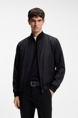 Ceinture en cuir italien avec boucle &agrave; logo grav&eacute;, Noir