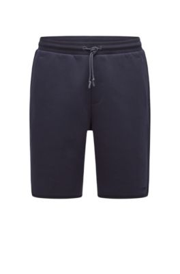 BOSS - Cotton-blend shorts with contrast binding