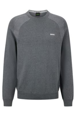 BOSS - Organic-cotton sweater with two-tone stripes