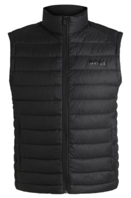 BOSS - Packable gilet with tonal logo