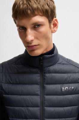 Packable gilet with tonal logo, Dark Blue