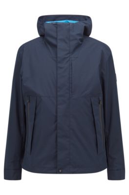 BOSS - Water-repellent hooded jacket with detachable