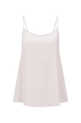 Satin camisole top with adjustable straps