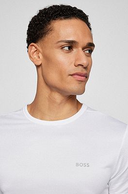 Hugo boss mens white t shirt sales