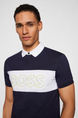 hugo boss big logo polo