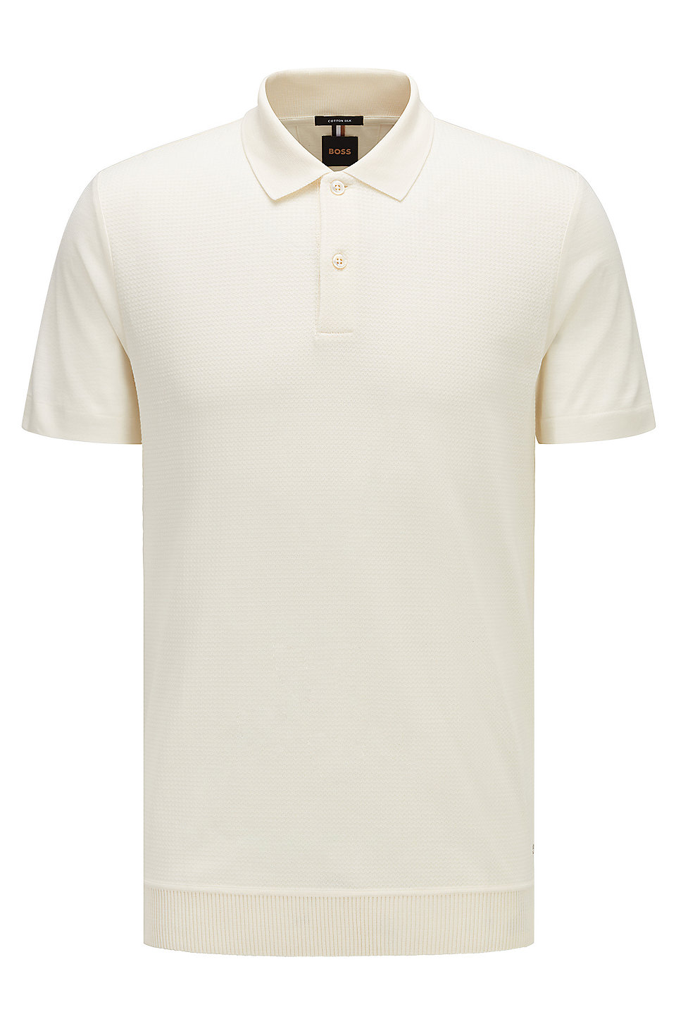 BOSS - Slim-fit polo shirt in silk and cotton