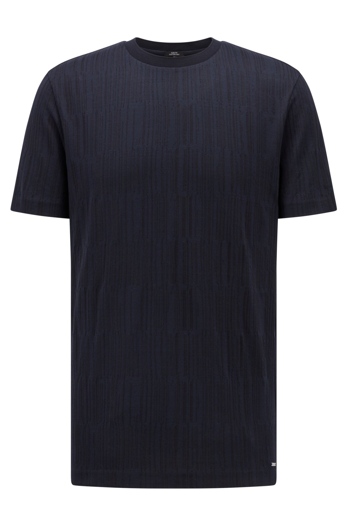 BOSS - Slim-fit T-shirt in silk and cotton