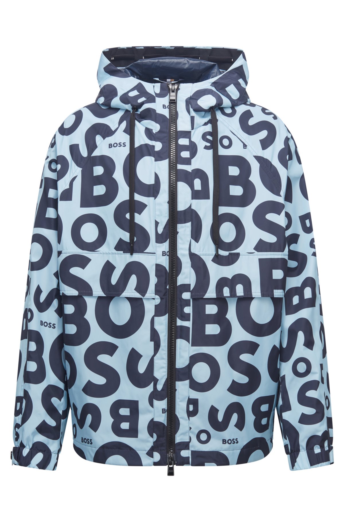 Støvet Literacy kompensere BOSS - Unpadded logo-print jacket with branded cords