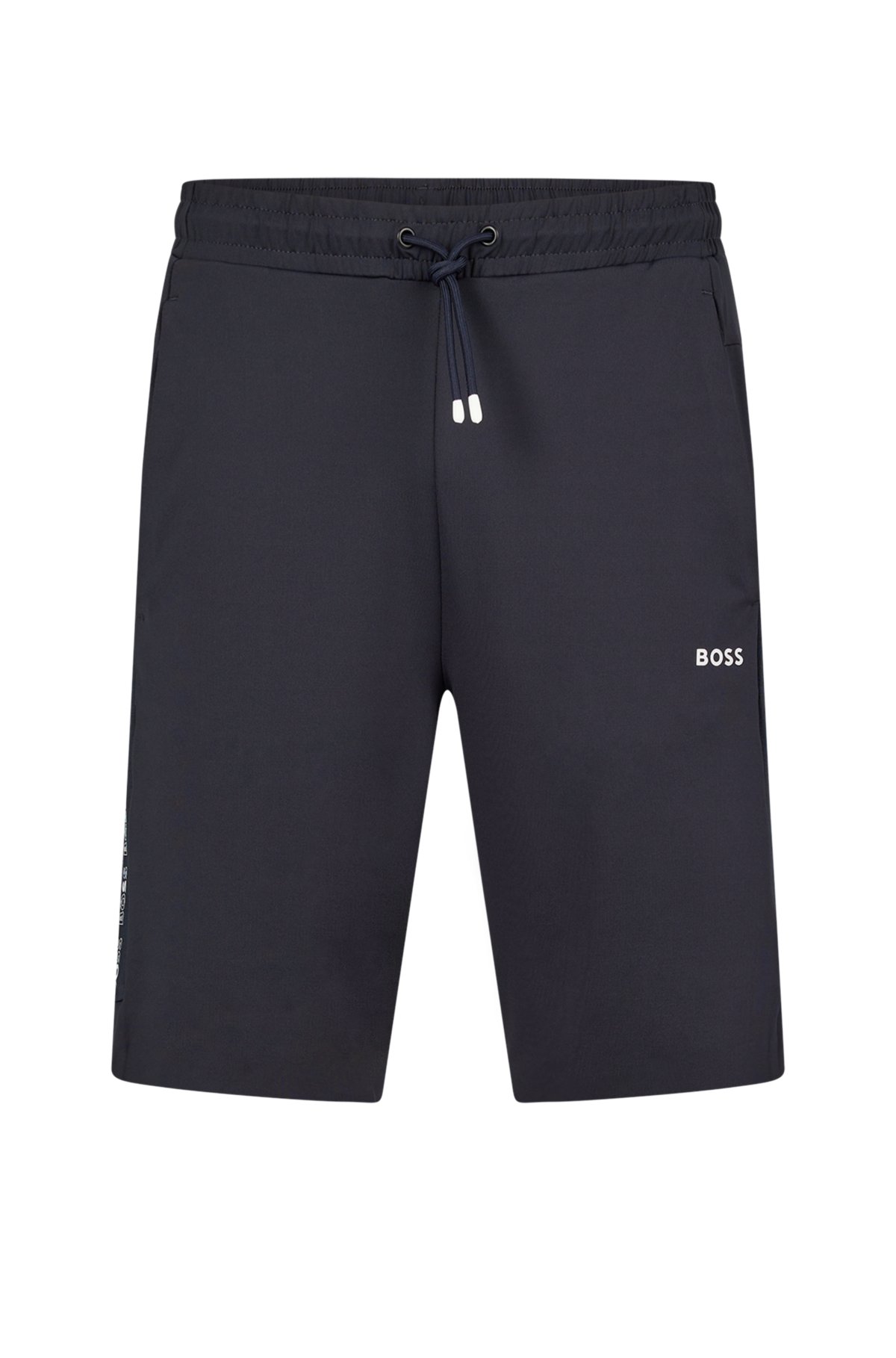 inserts BOSS - logo-tape Regular-fit shorts with
