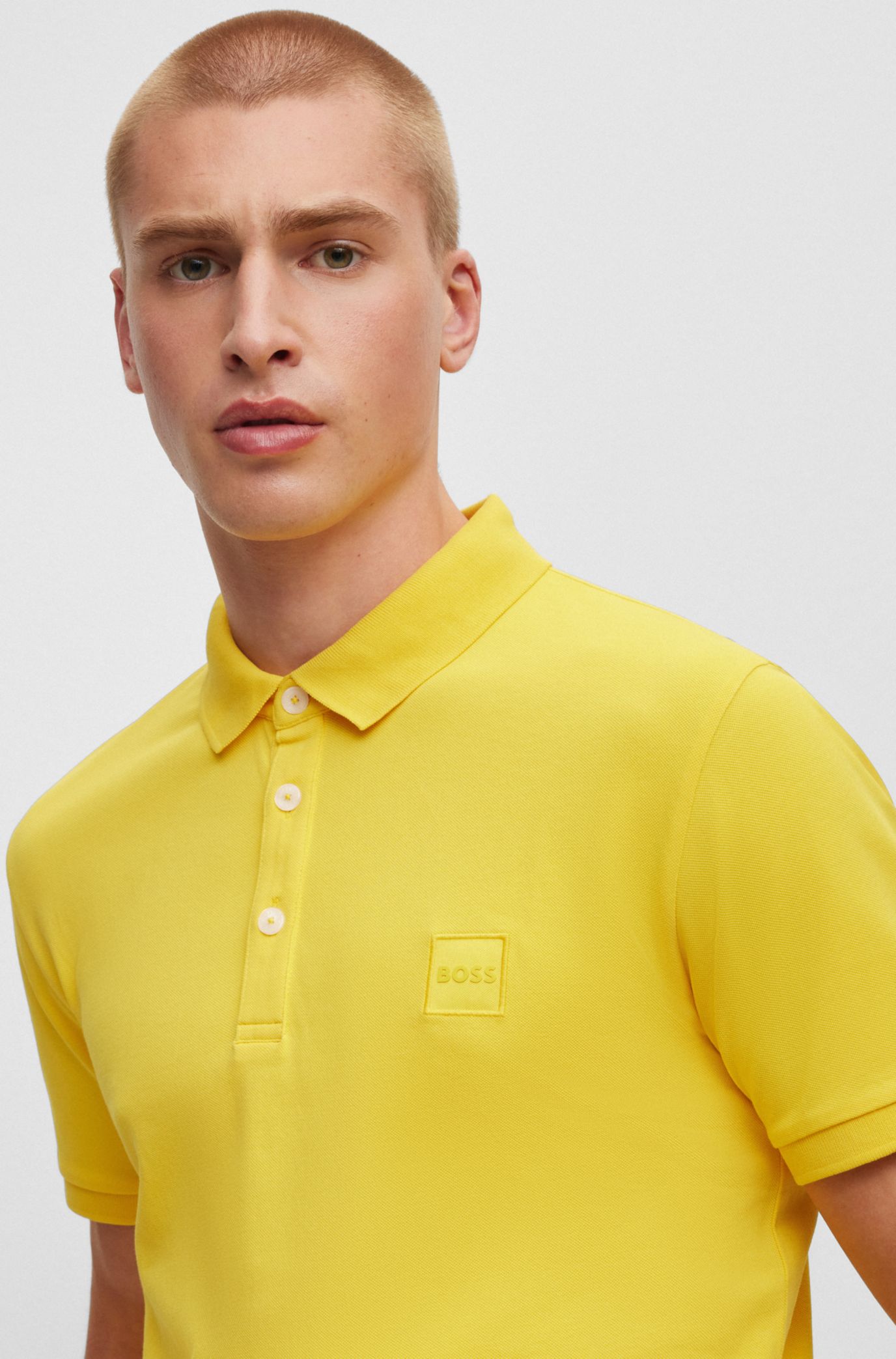 Hugo boss hot sale yellow shirt