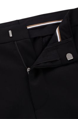 BOSS - Slim-fit trousers in virgin-wool serge