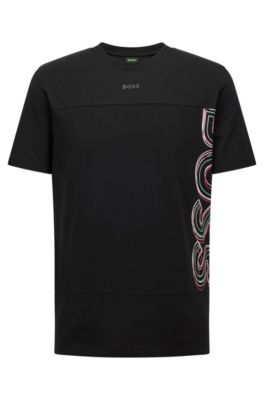 BOSS - T-shirt in cotton jersey with large-scale logo