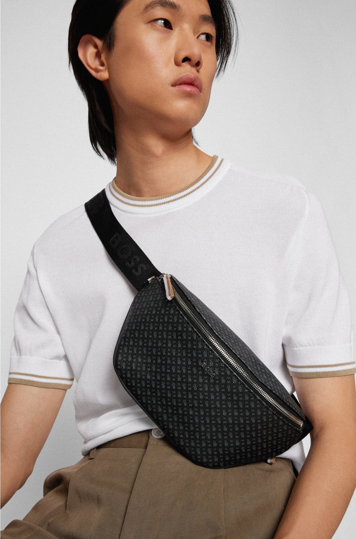 Italian Leather Belt Bag, Monogrammed Fanny Pack