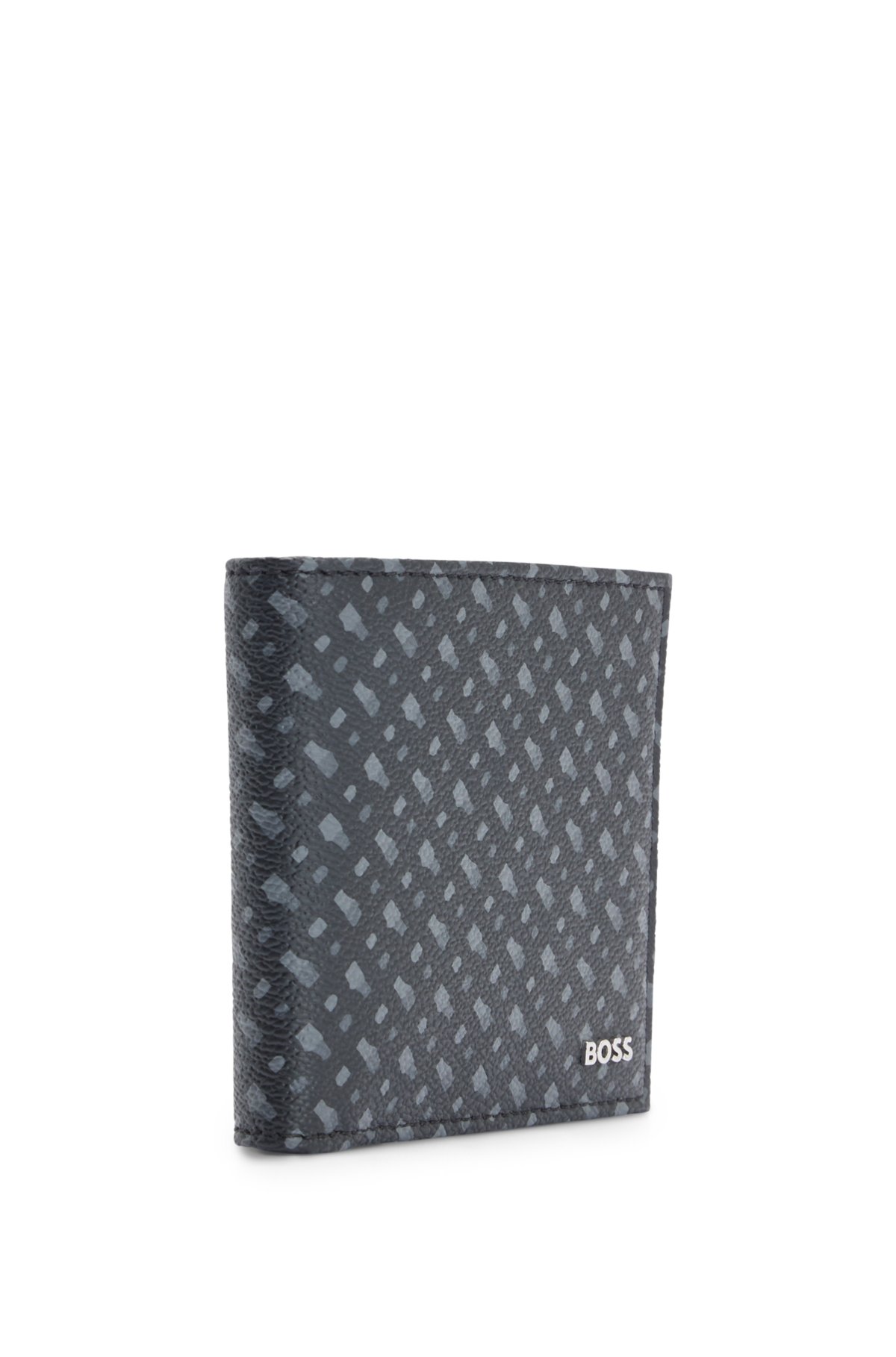 Men's Bifold Woven Print Italian Leather Wallet - Executive Gift