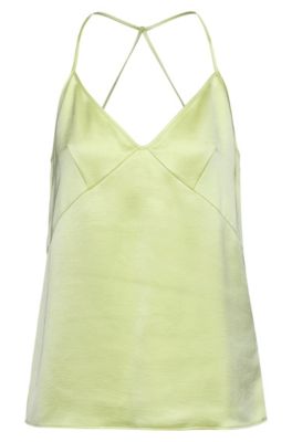 HUGO SATIN REGULAR-FIT CAMISOLE TOP WITH CROSSED STRAPS