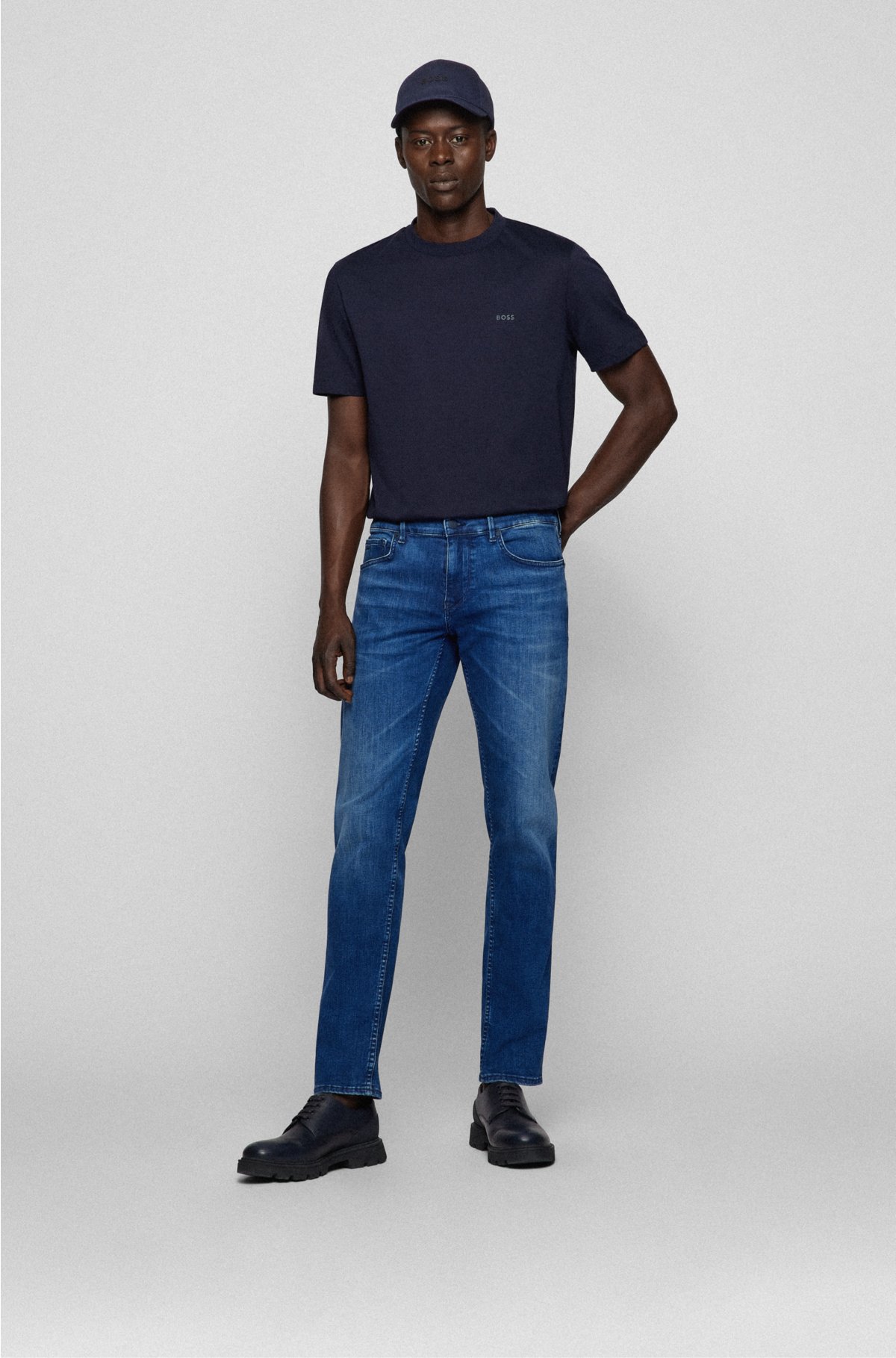 BOSS   Extra slim fit jeans in blue supreme movement denim