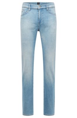 BOSS Slim fit jeans in blue cashmere touch Italian denim