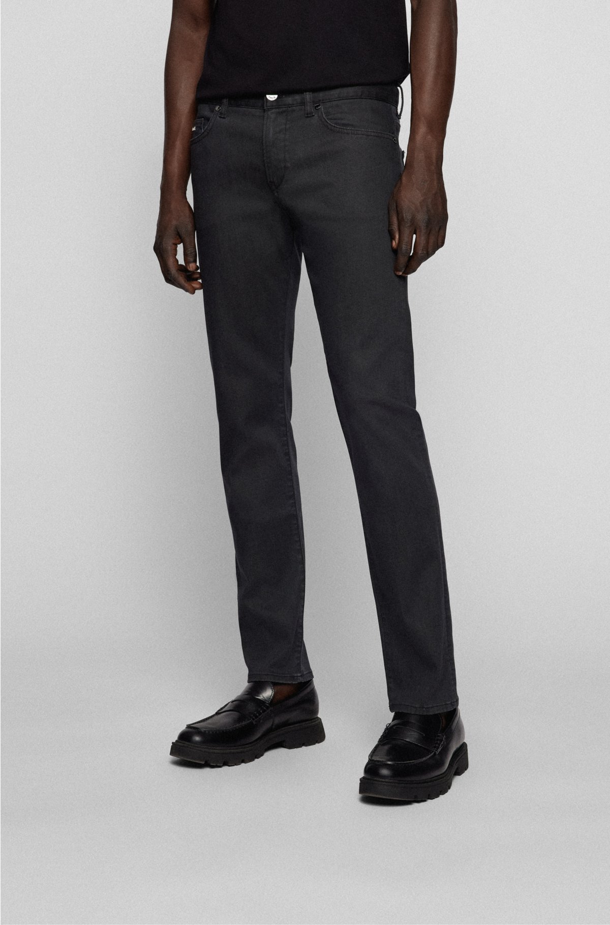 Charcoal Grey Power-Stretch Slim Fit Jeans