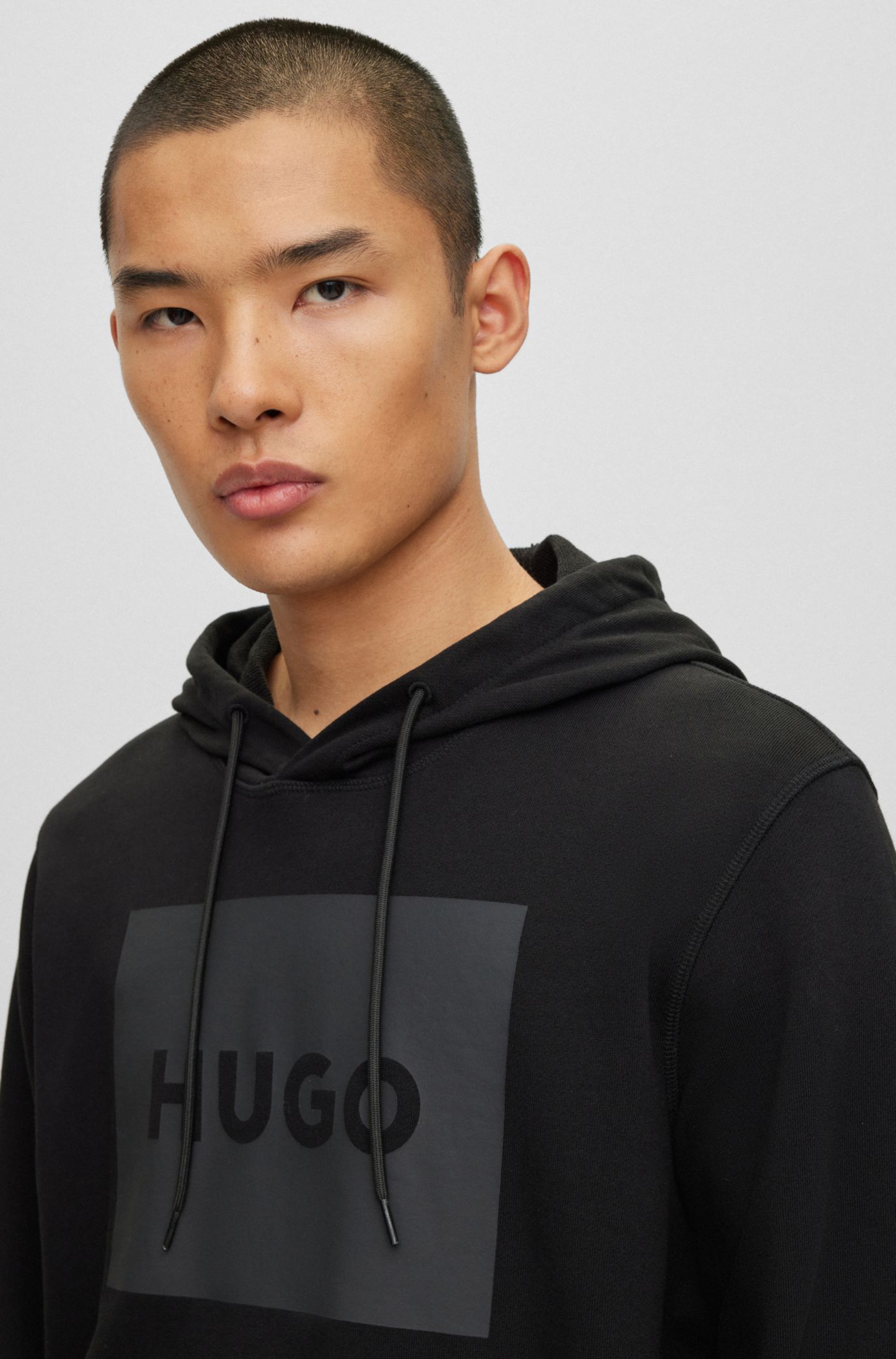 Hugo boss hoodie discount grey