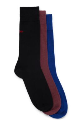 Hugo Boss Three-pack Of Socks In A Cotton Blend In Patterned