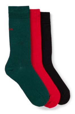 Hugo Boss Triple-pack Of Regular-length Socks In Patterned