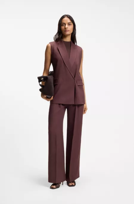 Ribbed top with mock neckline