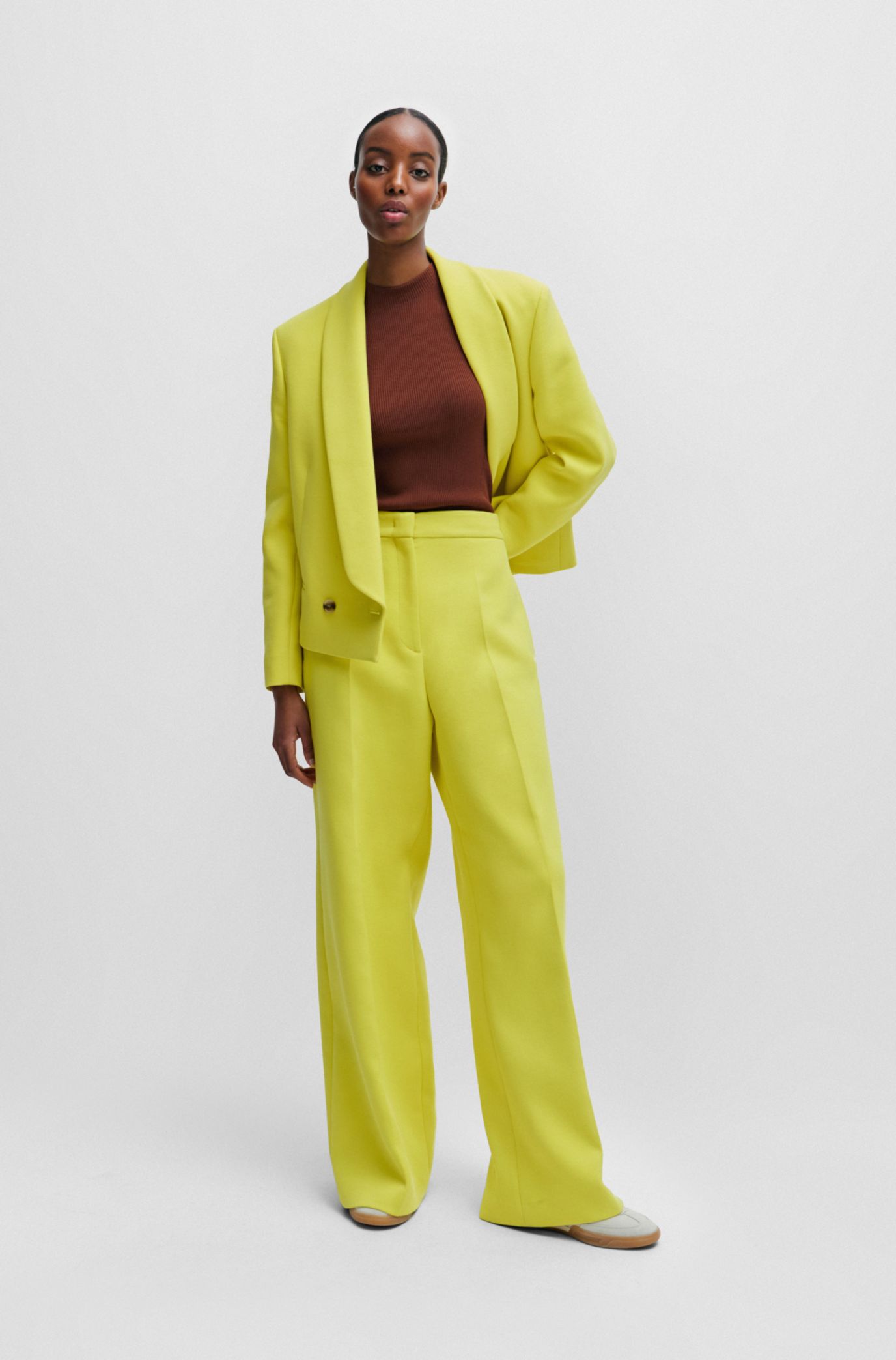 Zara yellow hotsell trouser suit