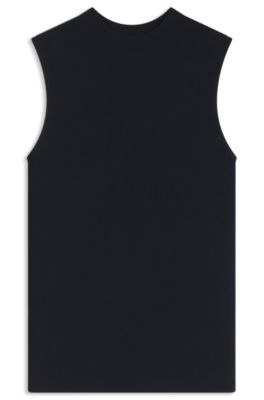 Slim-fit knit top, Dark Blue