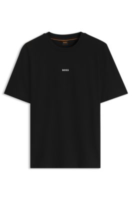 Stretch-cotton T-shirt, Black