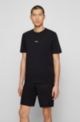 Relaxed-fit T-shirt in stretch cotton with logo print, Black